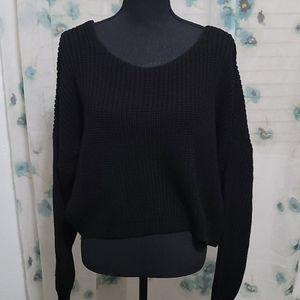 Black knit sweater